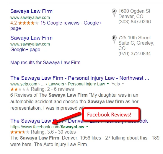 facebook reviews