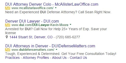 phone number in adwords ad