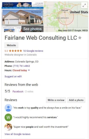 Google My Business Listing