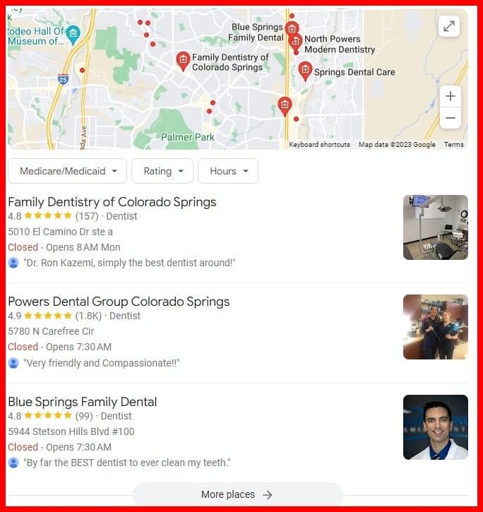 google my business page